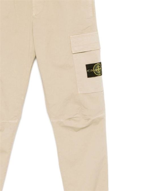 Beige elasticated waistband pants STONE ISLAND | 153100313S0010V009A